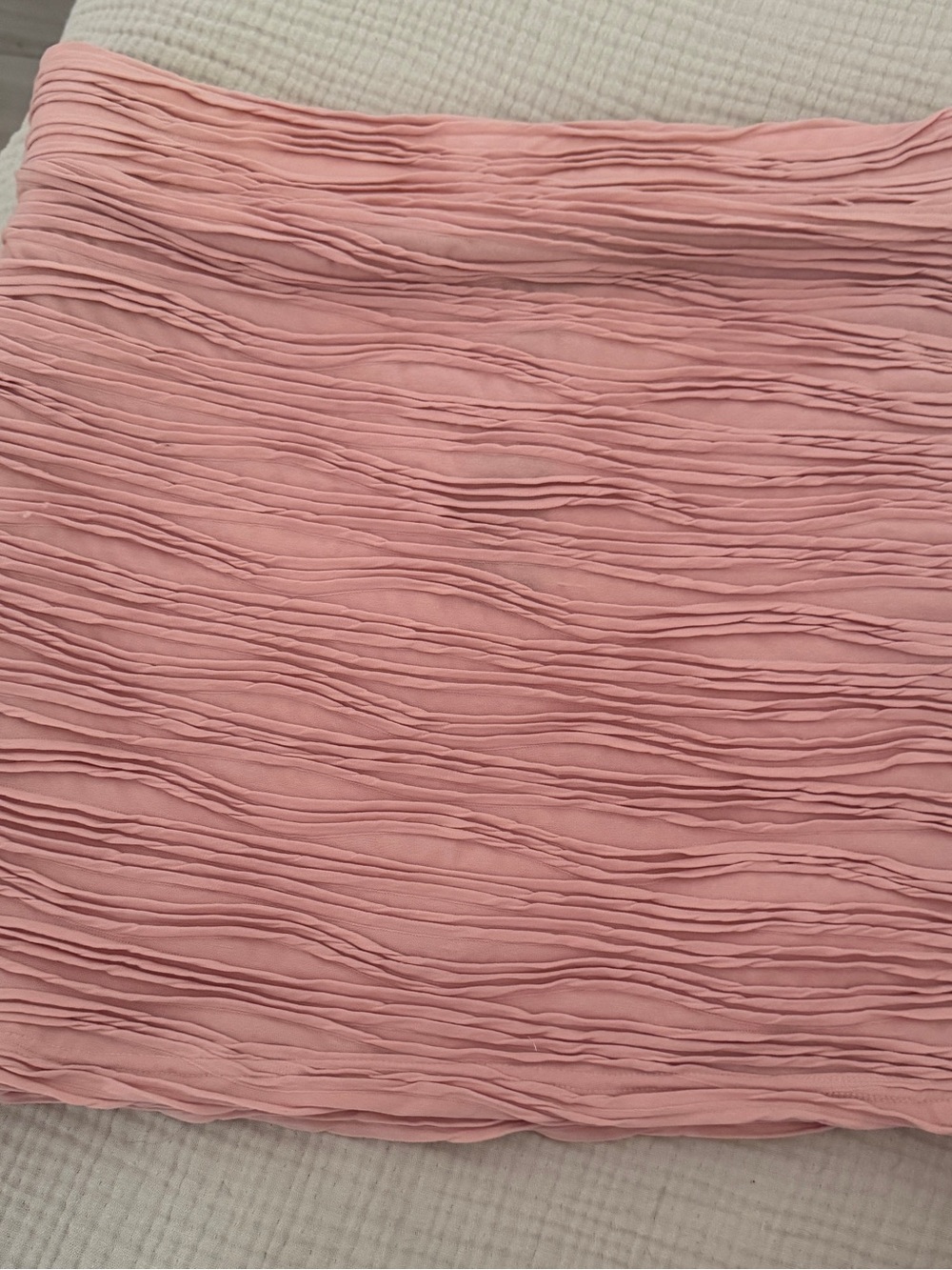 Wet Seal Blush Pink Mini Skirt with Textured Pleats